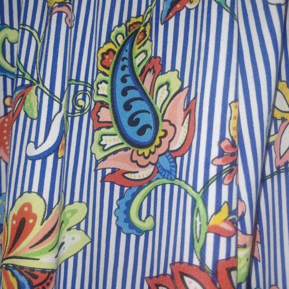 Me & Magic Woman's Long Romper SZ XL Blue and White Stripes - Picture 5 of 5